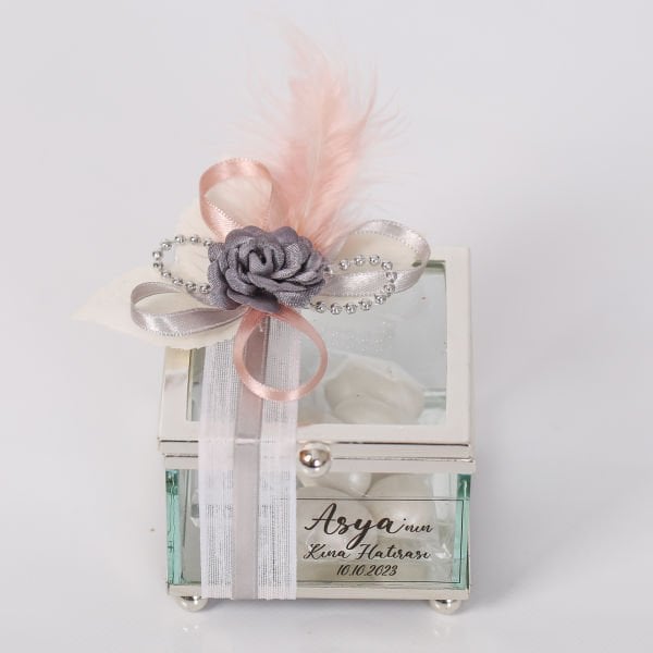 Kare Cam Kutu - Çikolata ve Draje