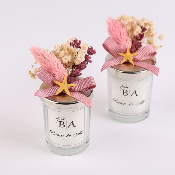 Bardak Mum - Pembe Bordo