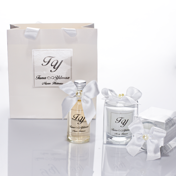 Çantalı Kolonya & Mum Set