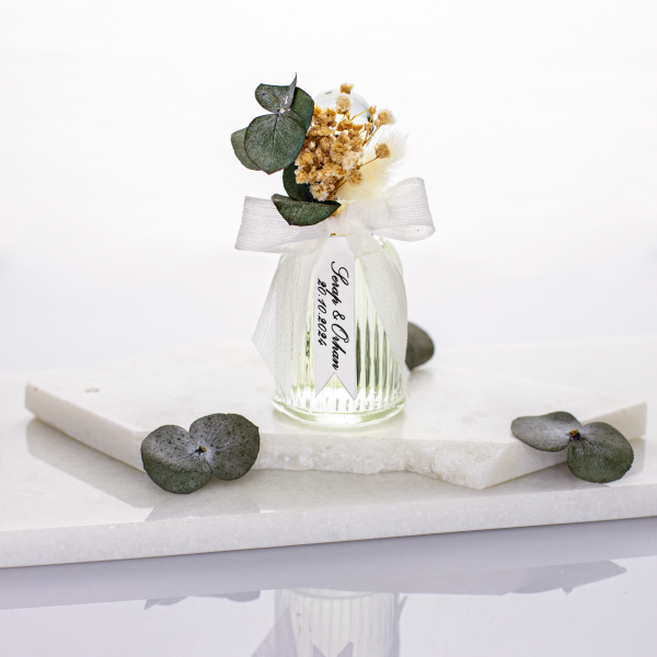 Cam Şişe Kolonya - Okaliptus cipso süslü