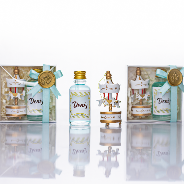 Bebek Hediyelik seti - Atlı Karınca, Kolonya, Çikolata