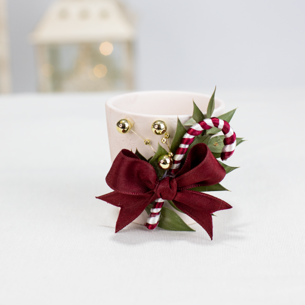 Seramik Saksı - Yılbaşı