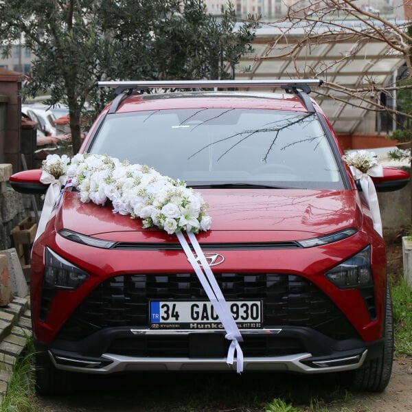 Gelin Arabası Çiçeği - Büyük Lilyum ve Gül Aranjmanı