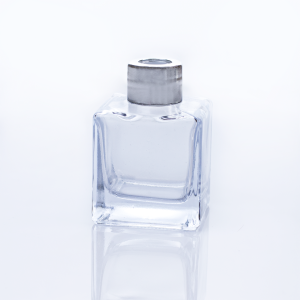 50 cc Kare Cam Şişe - Gold / Gümüş