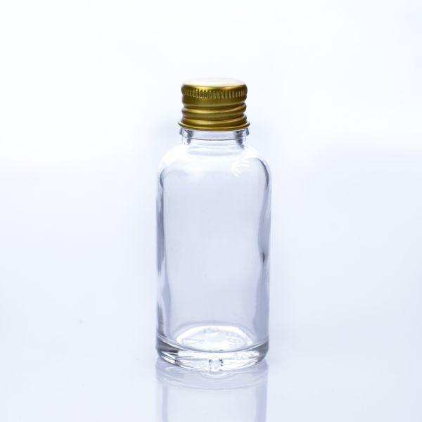 30 cc Cam Kolonya Şişesi - Gold / Gümüş