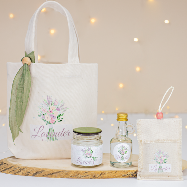 Kanvas Çantalı Set - Lavanta