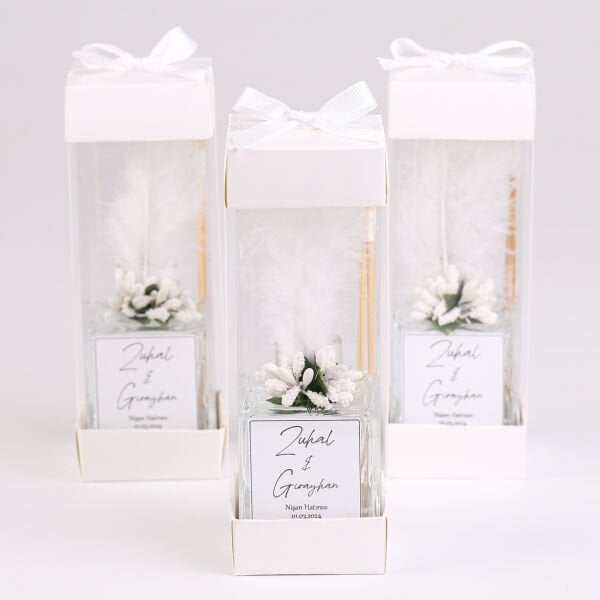 Bambulu Oda Kokusu - Beyaz / Şeffaf Kutuda