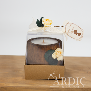 Kutulu Kütük Mum - Kadınlar Günü Hediyesi