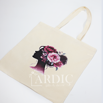 Baskılı Kumaş Çanta - Kadınlar Günü Hediyesi