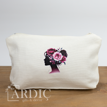 Fermuarlı & Baskılı Çanta - Kadınlar Günü Hediyesi