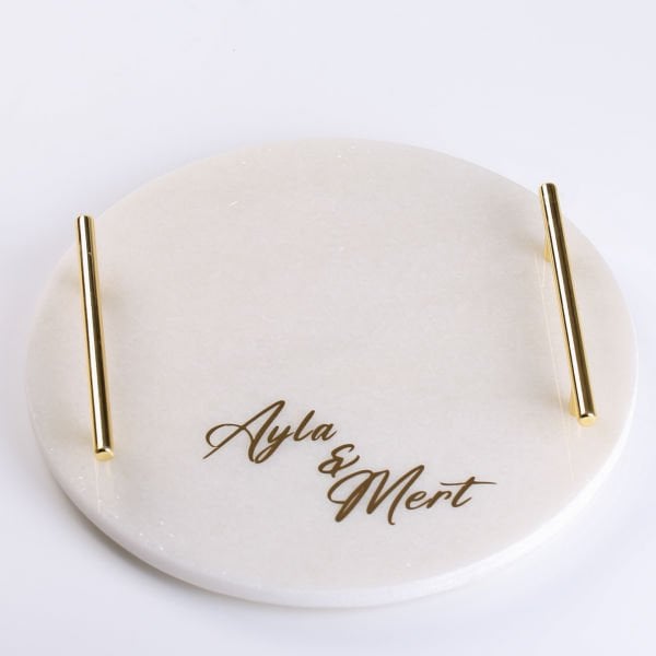 Daire Mermer Tepsi - Büyük