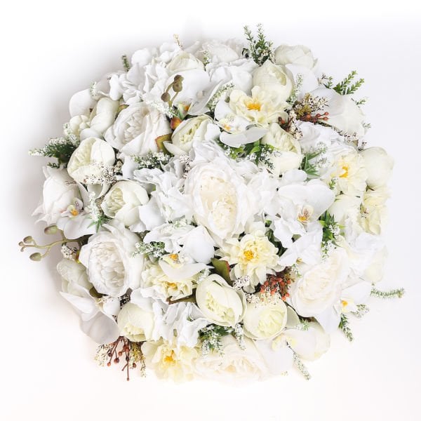 Gelin Arabası Süsü & Araç Süsleme Seti - Beyaz