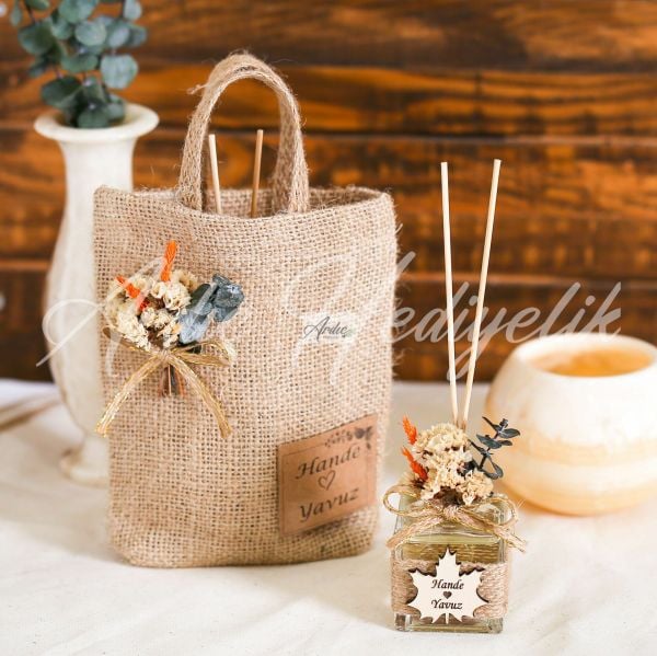 Jüt Çantalı Oda Kokusu Set