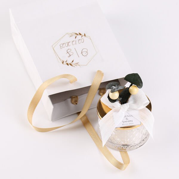 Çantalı Kristal Mum Set