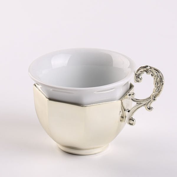 Pirinç Türk Kahvesi Fincanı - Gümüş Kaplama