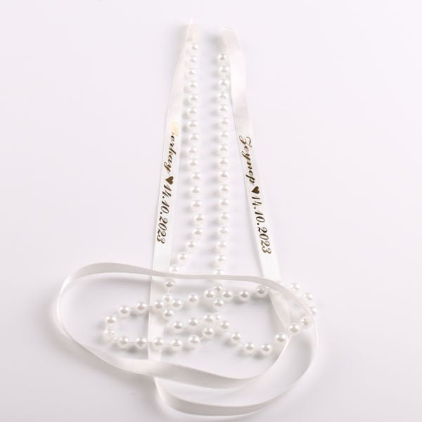 İncili Kurdele - İsim Baskılı (dökülmeyen)