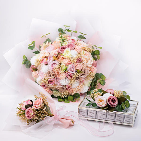 İsteme Set - Çikolata Çiçek ve Mini Buketler