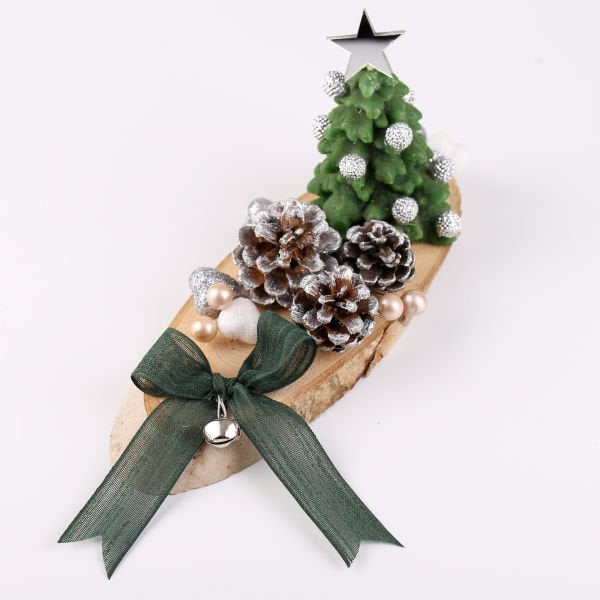 Çam Ağacı Mum - Yılbaşı Konseptli Dekoratif Masa Süsü