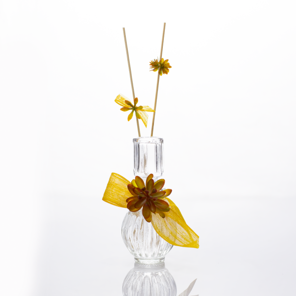 Oda Kokusu - Çizgili Yuvarlak Cam Şişede