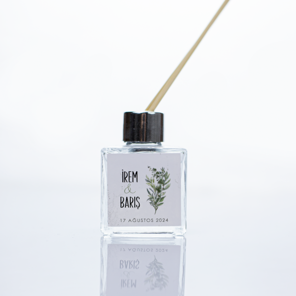 Yükselticili Asetat Kutuda Kare Cam Şişe Oda Kokusu