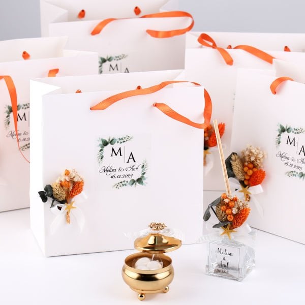 Çantalı Set - Drajeli Metal Lokumluk ve Oda Kokusu