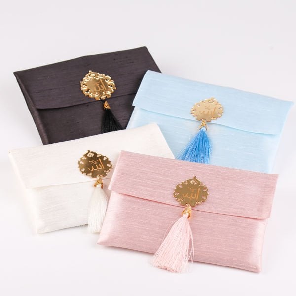 Kadife Kaplı Yasin ve Kristal Tespih - Şantuk kılıf içinde